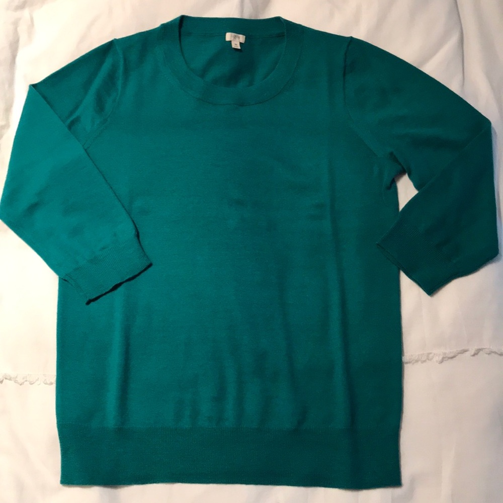 J. Crew sweater emerald green